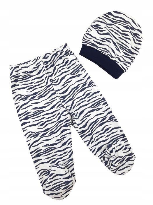 Set compleu haine copii,din body,pantaloni,caciulita-ZEBRA,marime62,68