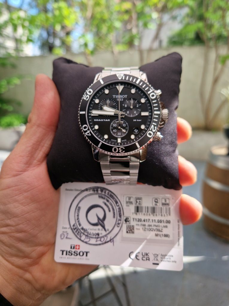 Tissot seastar nou, card, garantie 2 ani