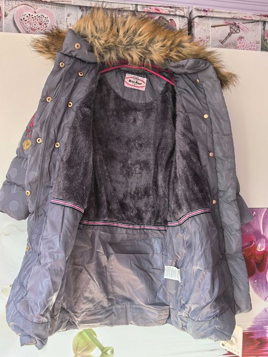 Ново дълго, дебело яке момиче 122-128