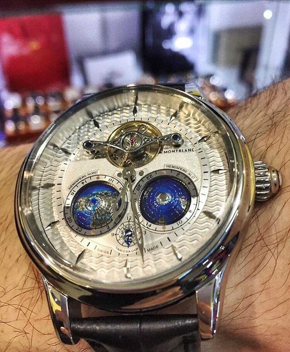 Montblanc tourbillion silver white