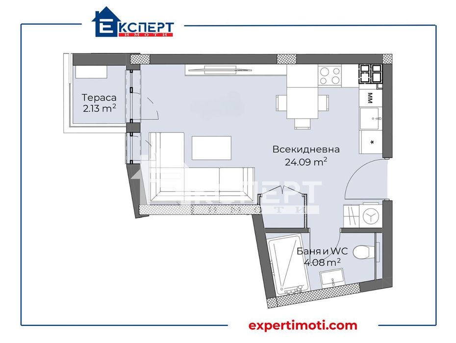 Продава се Едностаен апартамент в Пловдив, Христо Смирненски - 42 кв.м за 1264 €/кв.м - Снимка #6