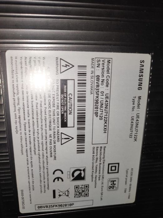 TV Smart 4k SAMSUNG 108 cm