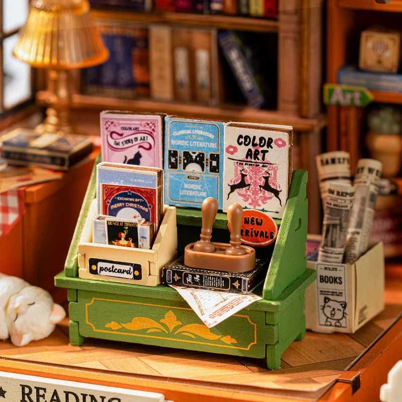 Миниатюрна къщичка: The Muse Bookshop – сглоби сам, LED осветление