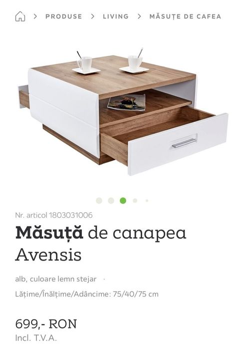 Masa cu sertar avensis