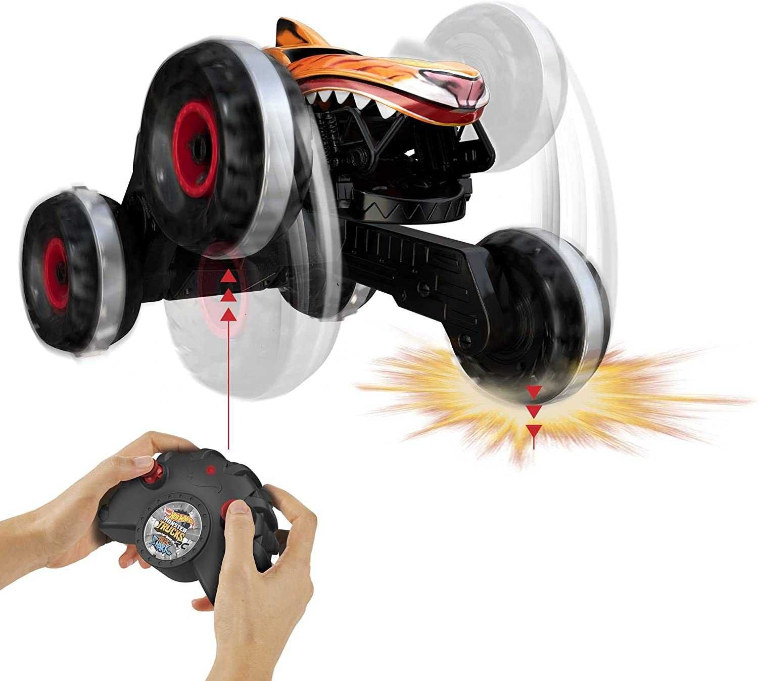 Hot Wheels Monster Trucks с дистанционным управлением тигровая акула