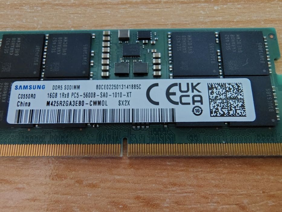 Оперативная память samsung для ноутбука DDR 5 - 5600, 16 Gb