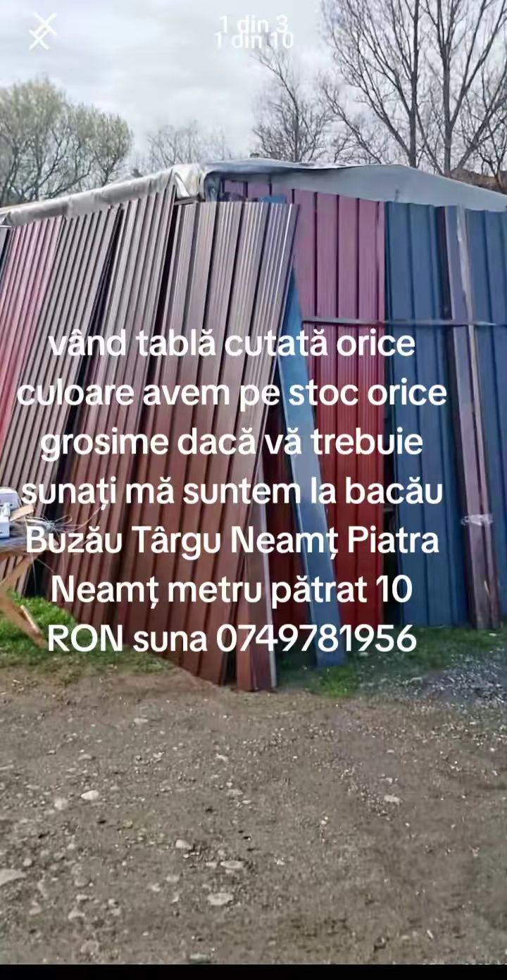 Tabla cutata colorata avem diferite grosimi transport gratuit