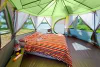 Coleman Octagon новa голяма американска палатка с 360 градусова гледка
