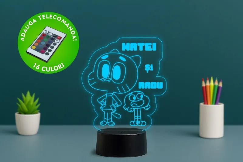 Lampa LED 3D Gumball – 219lei – Livrare Gratuită