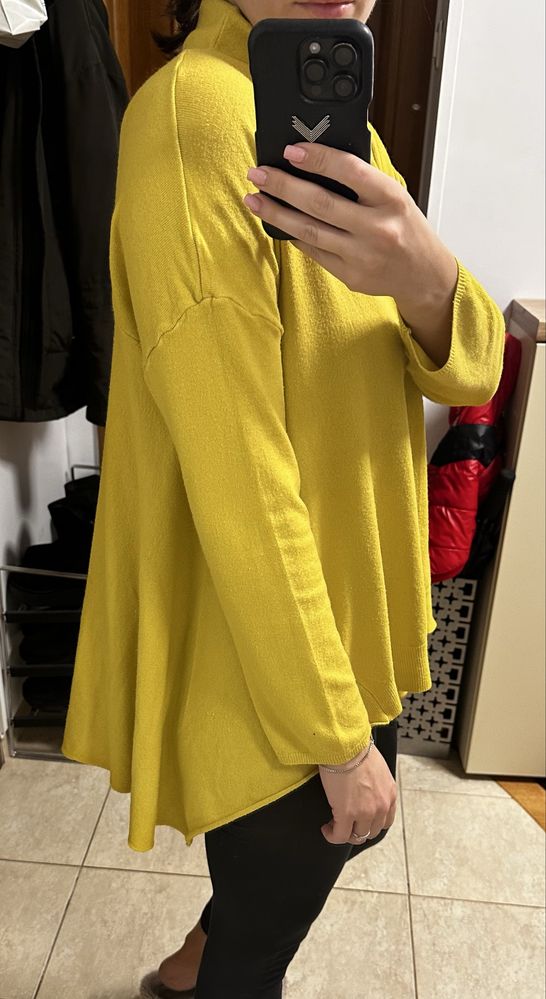 Pulover larg din tricot fin, talie unica