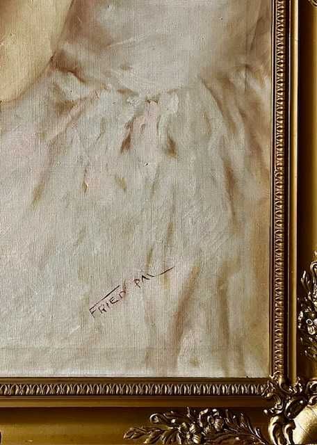 IMPECABIL! *BALERINA* Tablou VECHI, ulei/panza, semnat. 100x80cm