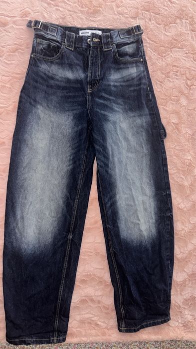 Дънки тъмно сини-Bershka