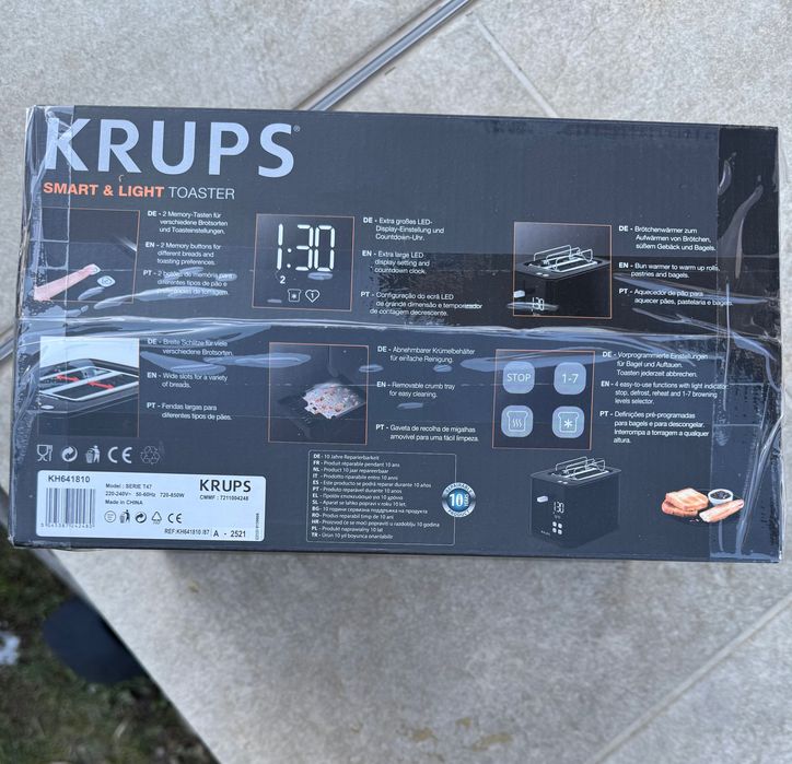 Смарт Тостер KRUPS с цифров дисплей, нов