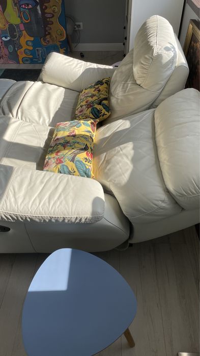 Canapea piele naturala si recliner