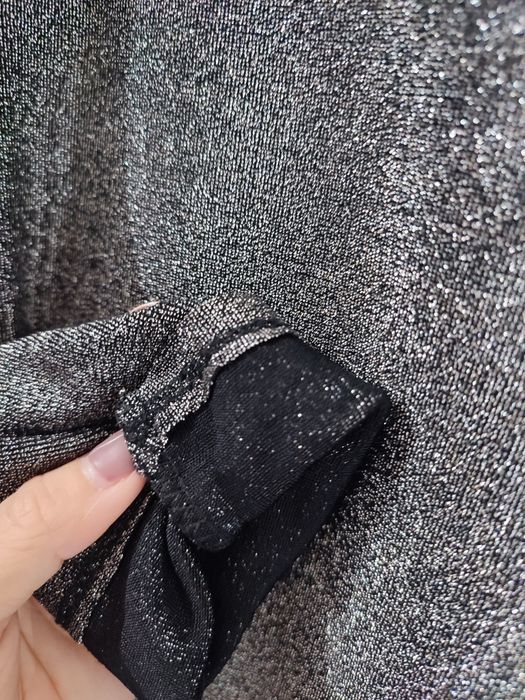 Сребриста блуза в дълъг ръкав р-р L