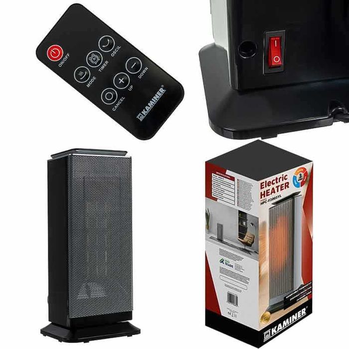 Керамичен електрически нагревател отоплител Kaminer, с дистанционно