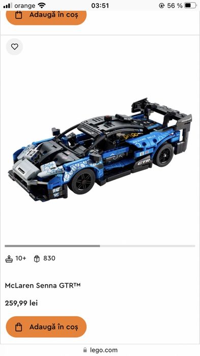 Masina Lego asamblata