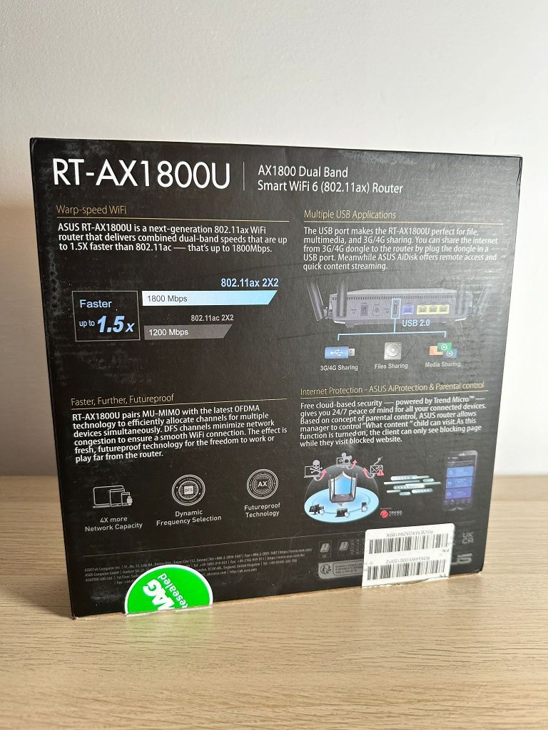Vand Router Wireless ASUS RT-AX1800U