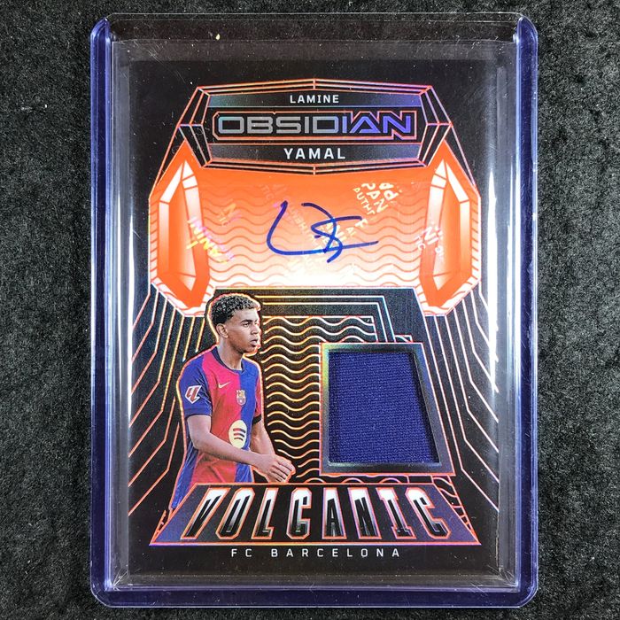 Panini Obsidian Lamine Yamal /99 автограф + парче от екип