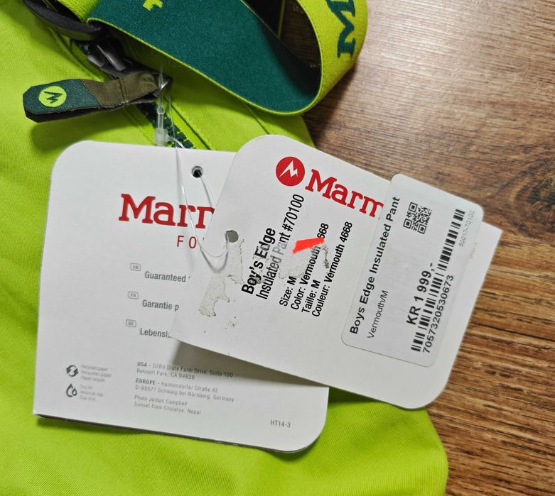 Marmot детски ски / сноуборд Панталон размер 8 - 9 г / 140 см НОВО
