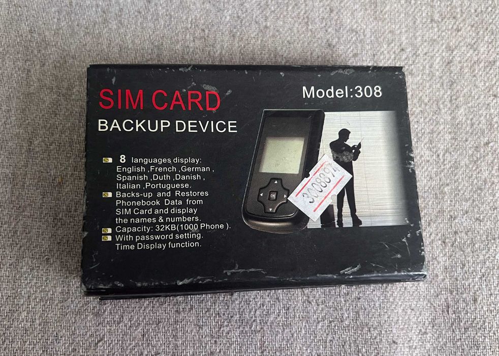 Dispozitiv backup contacte SIM Card model i308 cu cutie și manual