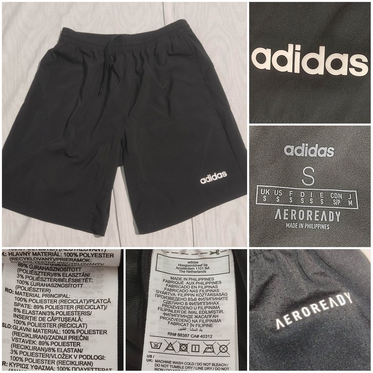Pantaloni Adidas Aeroready Made in Philipine mărime S bărbat buzunare