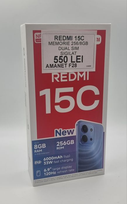 Amanet F28: Redmi 15 C 256 Gb NOU