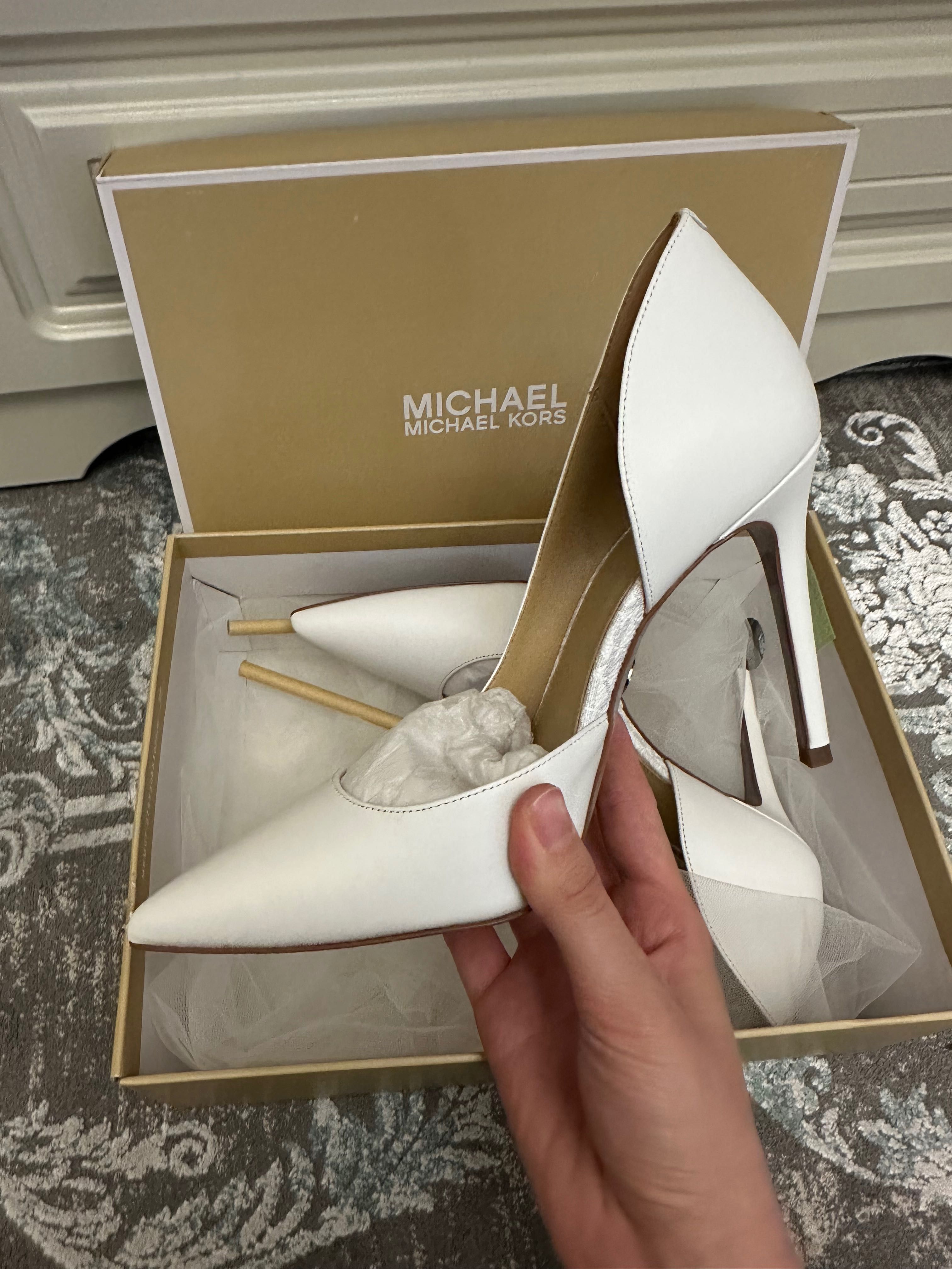 Новые белые туфли Michael Kors из кожи