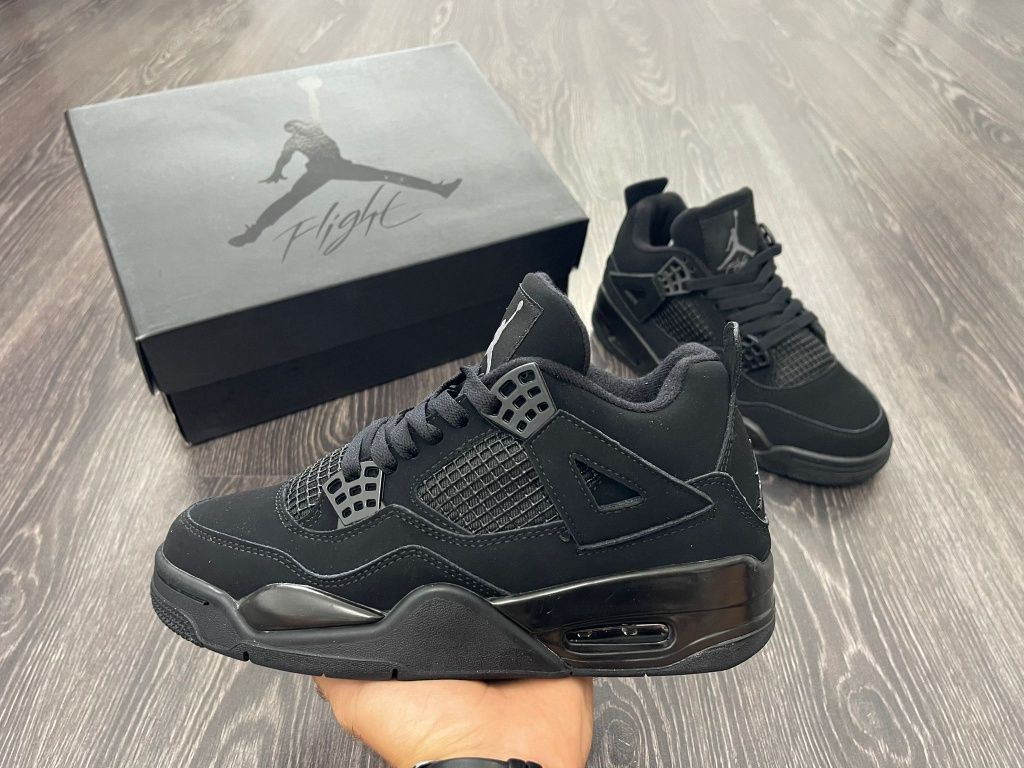 Adidasi JORDAN 4 BLACK CAT PIELE Baieti | Unisex 2023