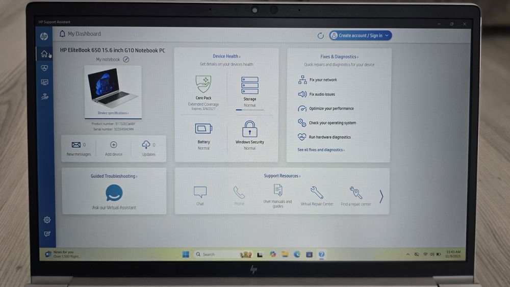 Laptop Elitebook 650 G10, i5gen13, 16Gb, 256Gb, 15,6Fhd, webcam