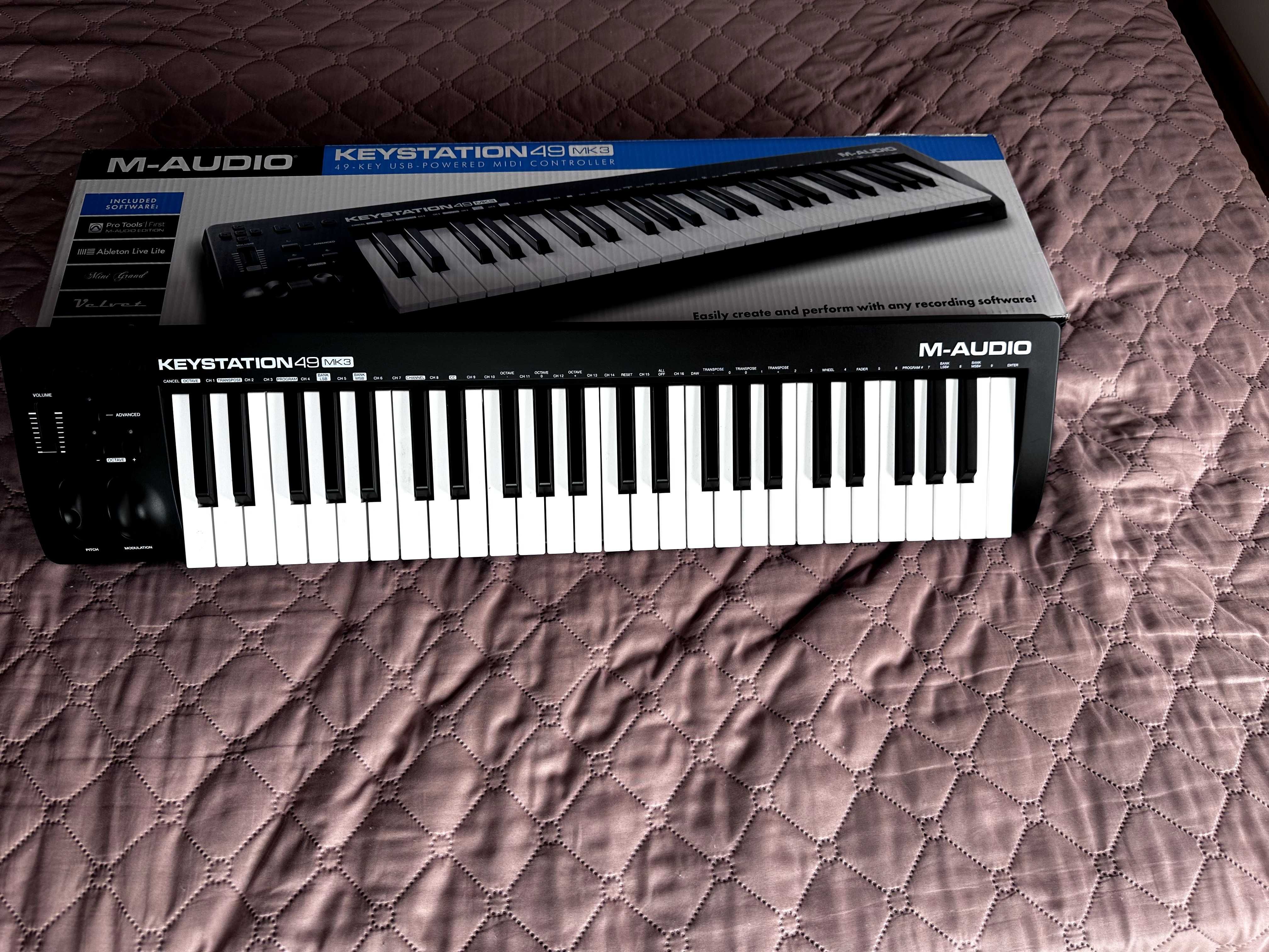 M‑Audio Keystation 49 MK3 – неизползвана, пълен комплект. Гаранция