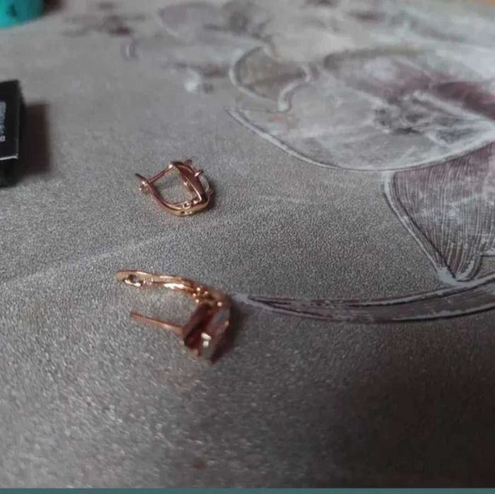 Cercei otel inoxidabil placat cu aur 18K