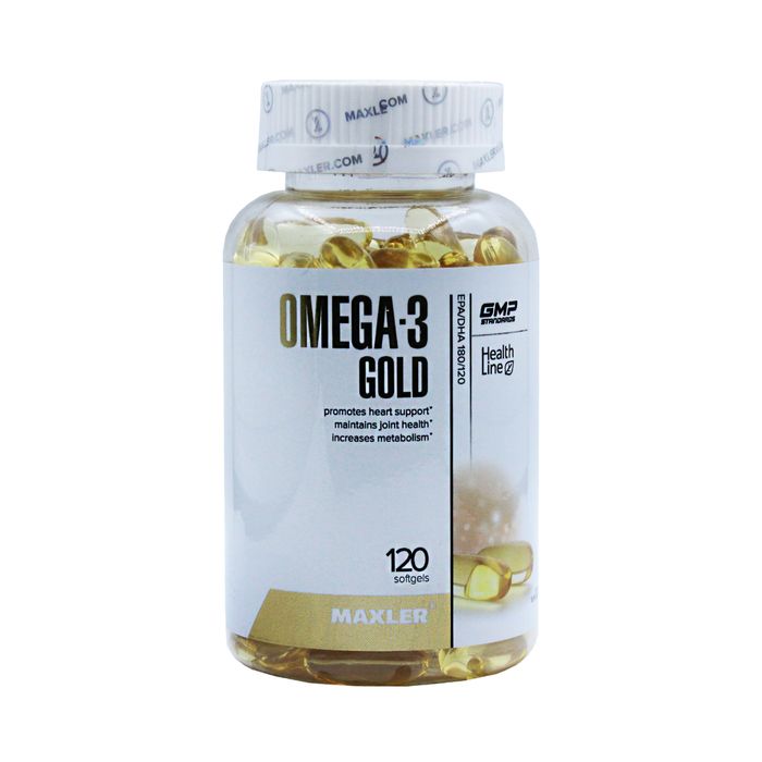 Омега 3 Maxler Gold 330 мг, EPA 180 мг, DHA 120 мг 120 капсул