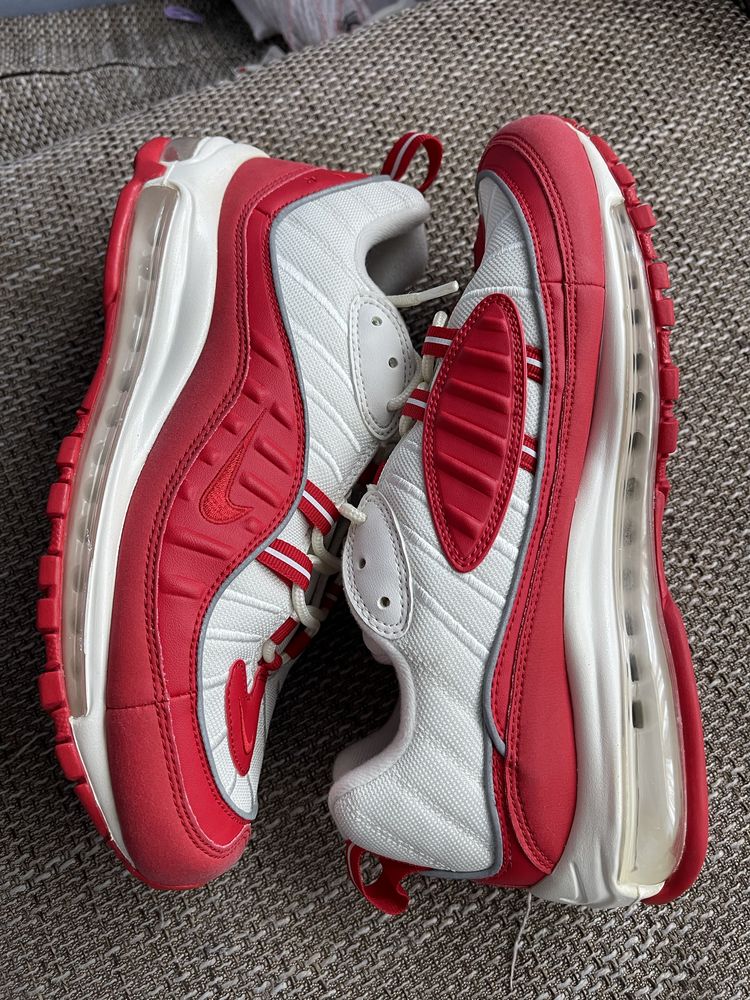 Nike Air Max 98 University Red Jordan Running Tennis Court Federer NBA