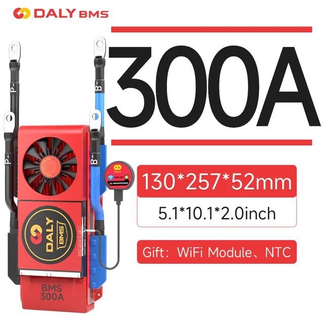 BMS Daly WiFi + Bluetooth BMS Lifepo4 12v 4S 300 A