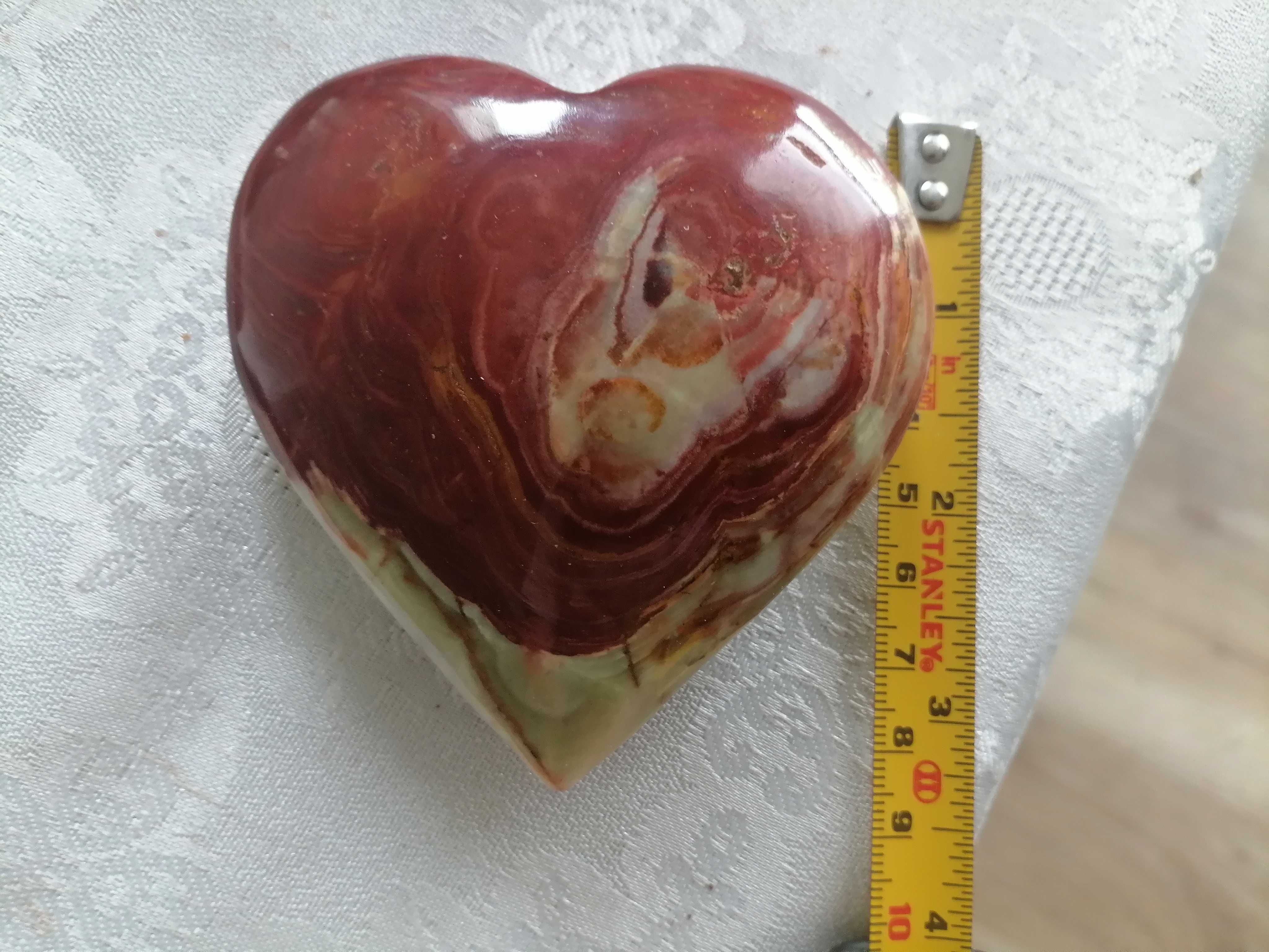 Vand  inima superba din onix natural sculptata manual