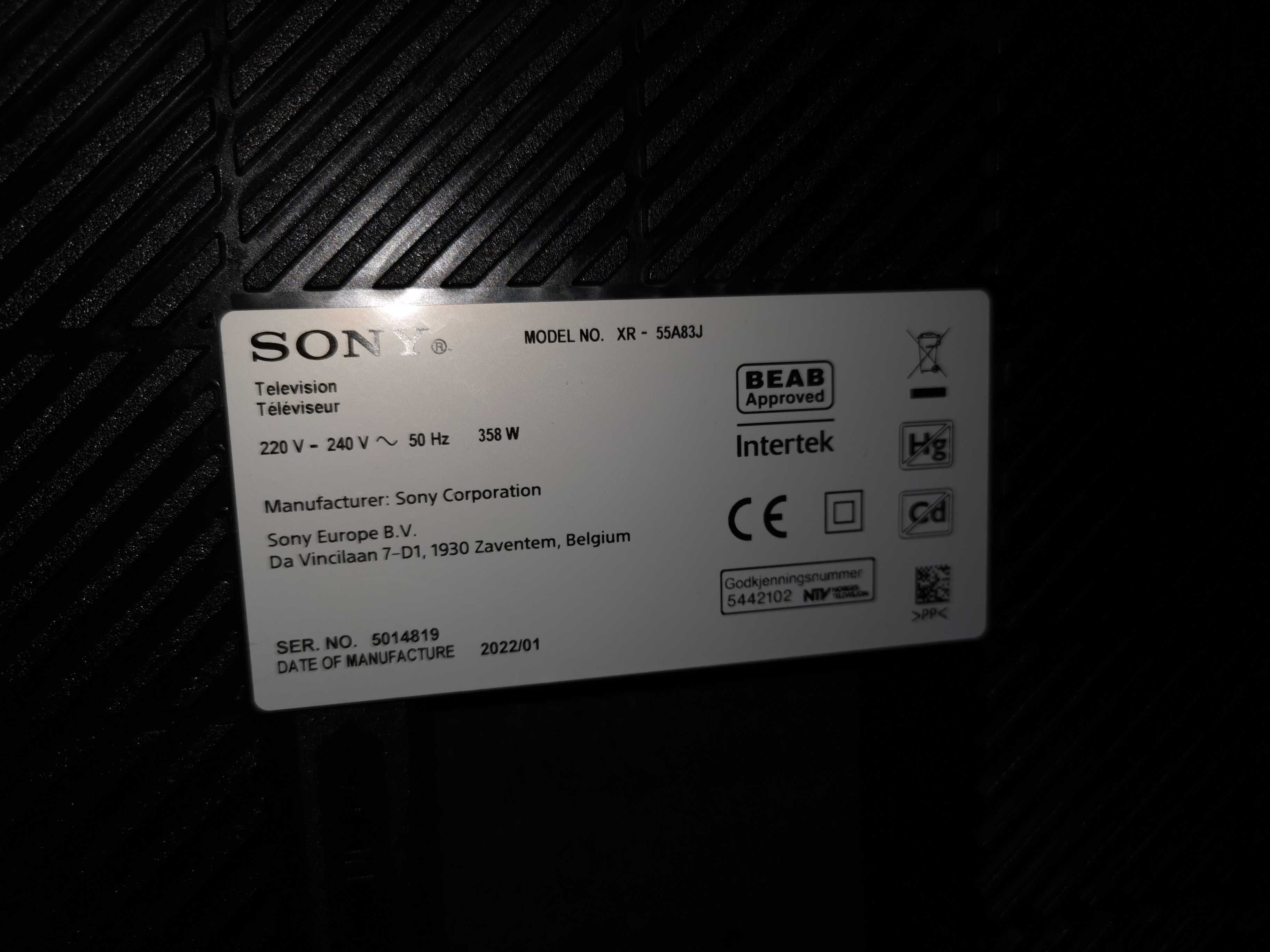 Телевизор Sony OLED 55A83J 55"