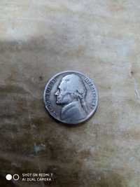 5 центов 1942 серебро