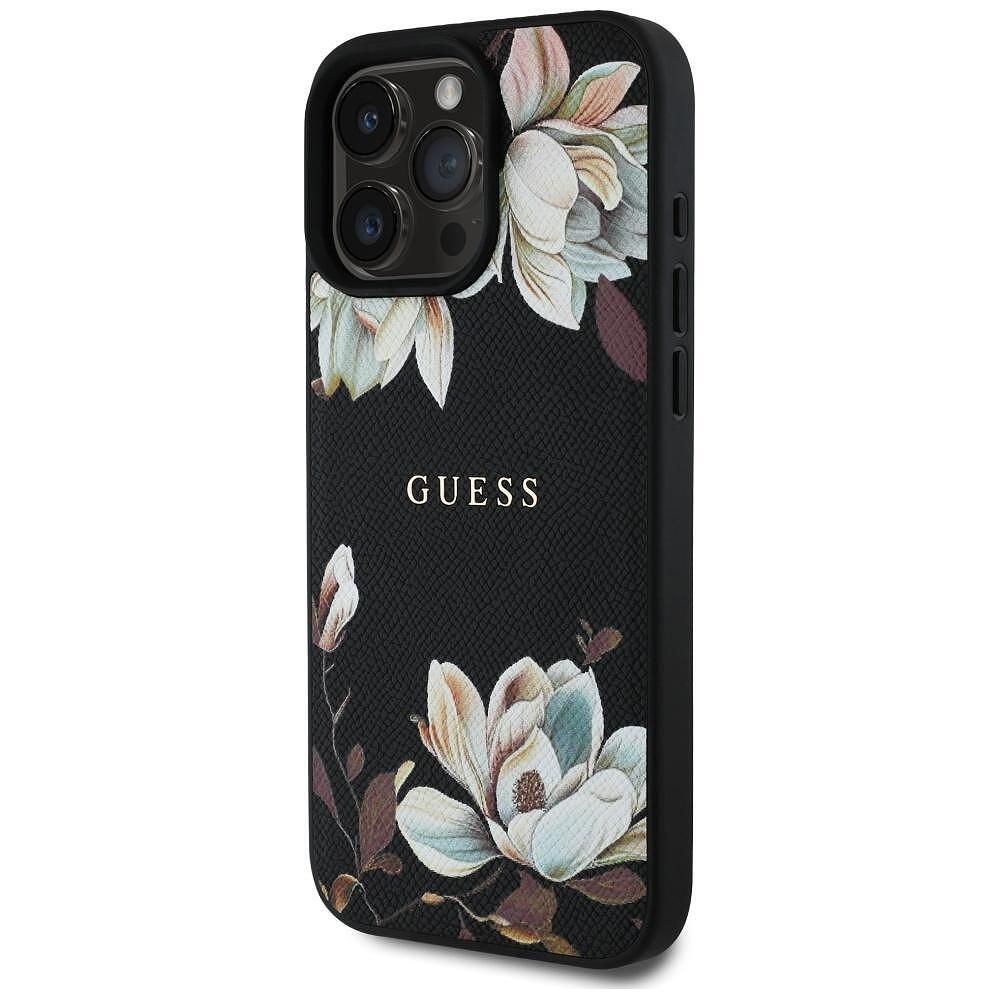 Guess - grained flowers magsafe калъф (guhmp16lpgnmplmk) за iphone 16