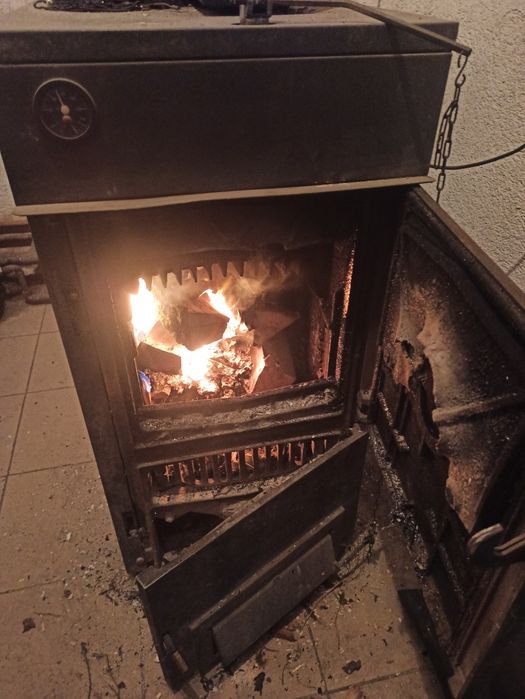 Vand centrala lemne cu pompa, vas, boiler cu 2 serpentine