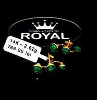 Bijuteria Royal cercei din aur 14k 2.62 gr