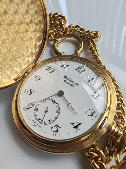 Ceas de buzunar Tissot Savonnette Mecanic Placat cu aur 50 mm