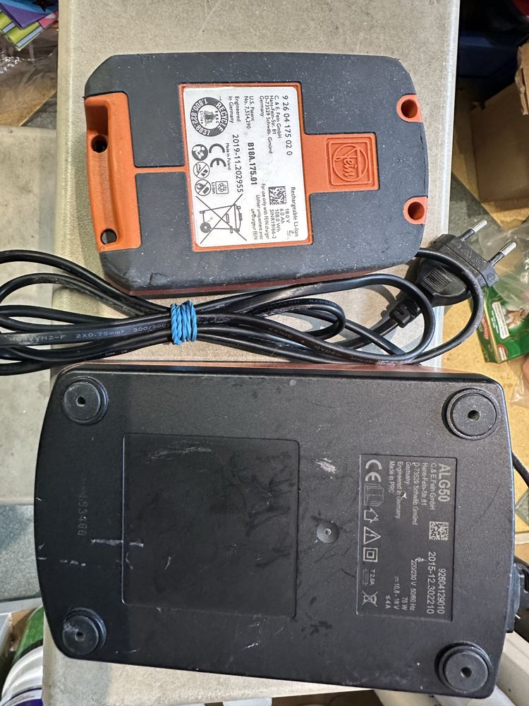Incarcator Fein ALG50,acumulator 18v-6Ah si adaptor telefon usb