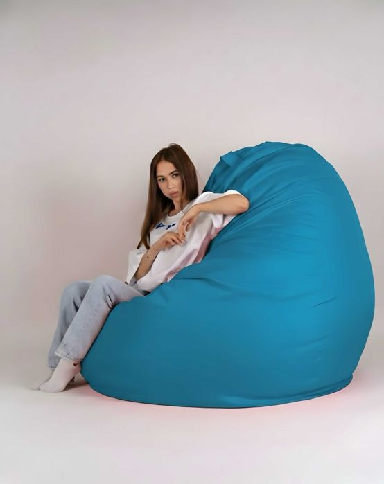 Кресло Мешок, Бин Бэг, Bean bag, Пуфик, XXXXL 160x100, Голубой