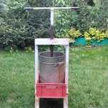 Presă sucuri fructe/legume, cușcă cupru – 40L, handmade