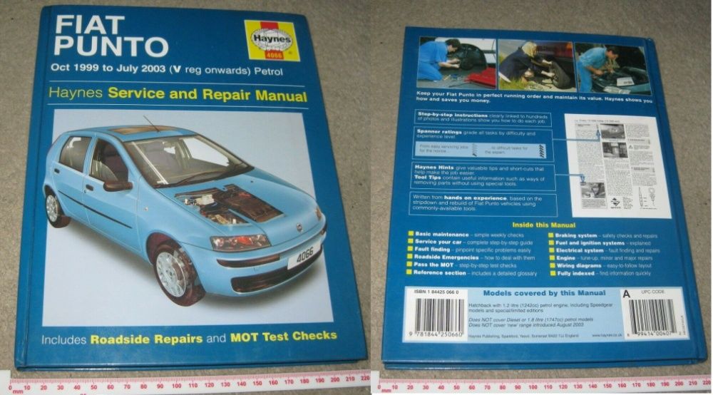 Manual auto Haynes Fiat Cinquecento 93-98 Punto 94-07, 500&Panda 04-12