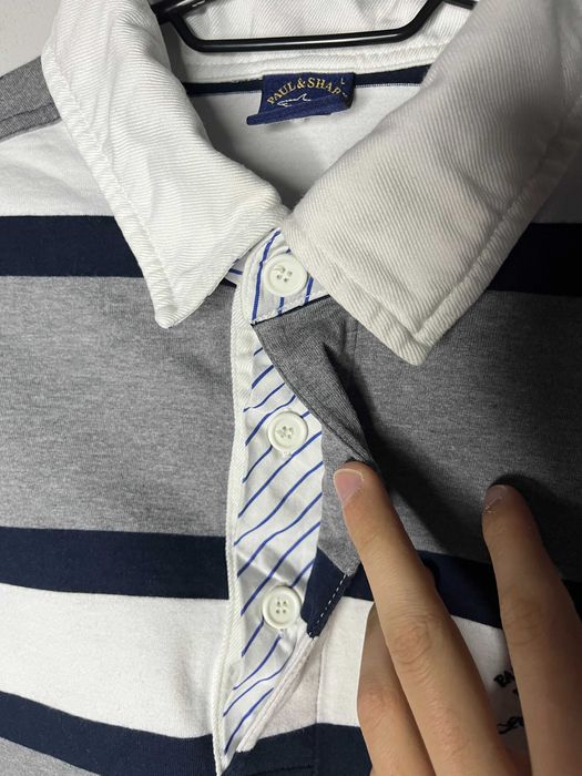 Paul & Shark Long Sleeve Rugby Polo Shirt Мъжка Блуза с Яка