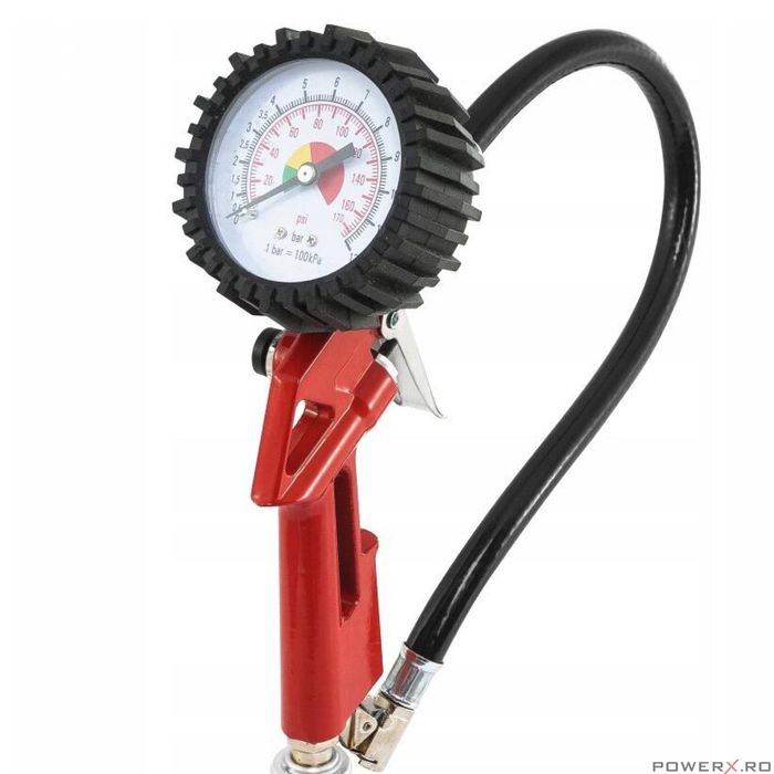 Pistol manometru, 12 bar, lungime furtun 360 mm, Verke