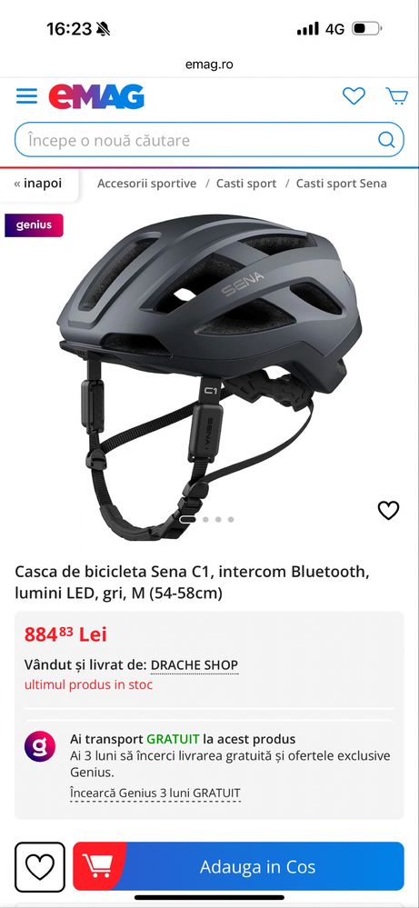 Vand casca bicicleta// scuter // trotineta Sena R1 si C1