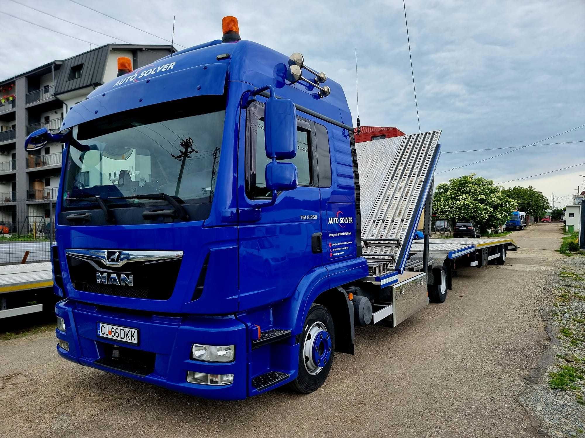 MAN TGL 8.250 2017  Transportor Platforma TRAILER ECKSTEIN VDI 2700